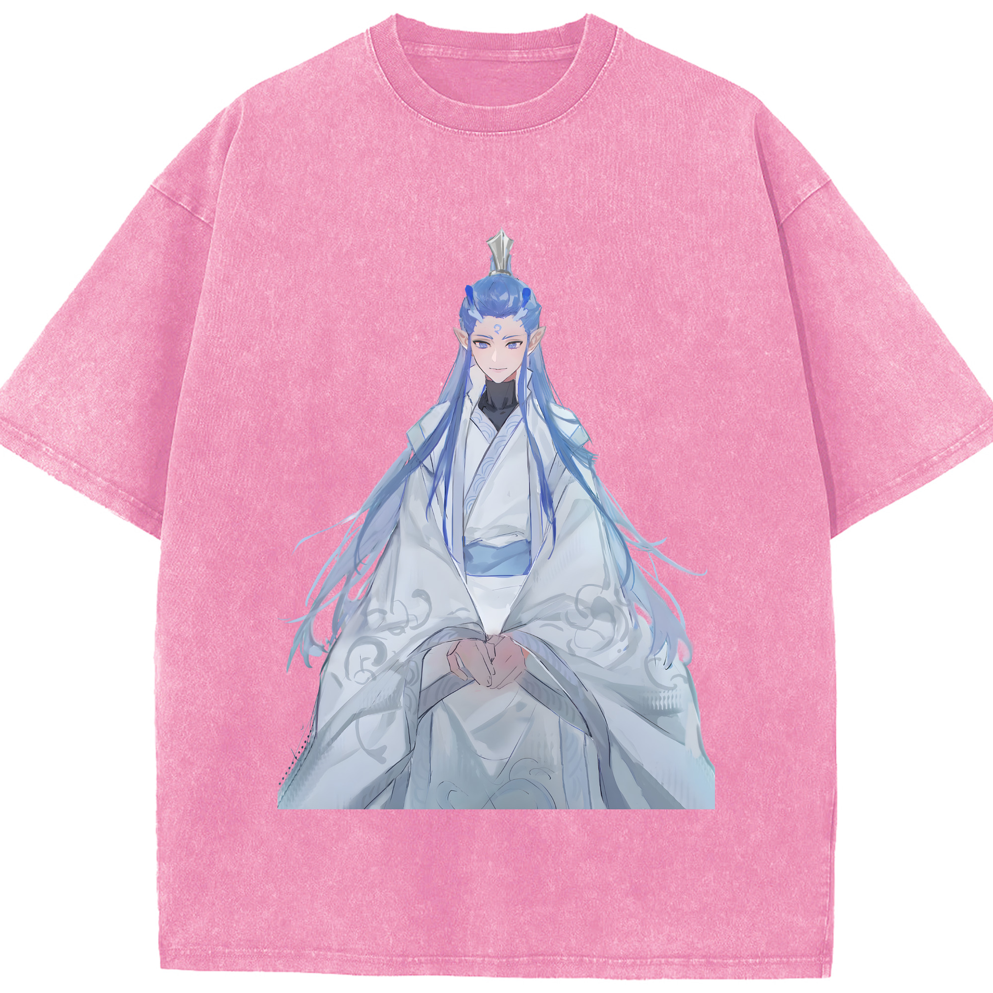 （画像用） Ne Zha 2 ナタ 魔童の大暴れ 綿100% ヴィンテージ風 半袖Tシャツ（フロントプリント）